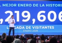 Turismo registra la llegada de 1,219,606 visitantes en enero