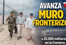 VIDEO: Ministro de Defensa supervisa avances del muro fronterizo en la zona norte del país